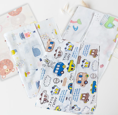 【雙層紗-印花紗布澡巾】 