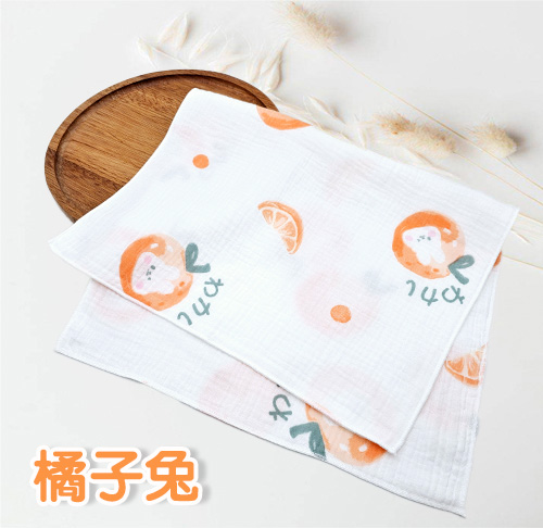 四層紗皺布長巾